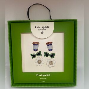 Kate Spade x Target Earrings, 3 Pairs - New in Box